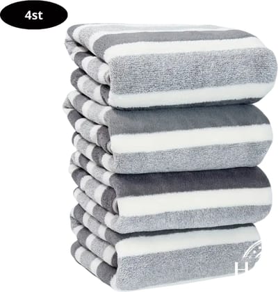 Livano Handdoeken Set - Hotelkwaliteit - Handdoek - Towel - Grijs - 4 Stuks