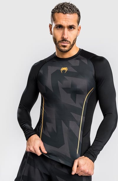 Venum Razor Rash Guard Lange Mouwen Zwart Goud - S