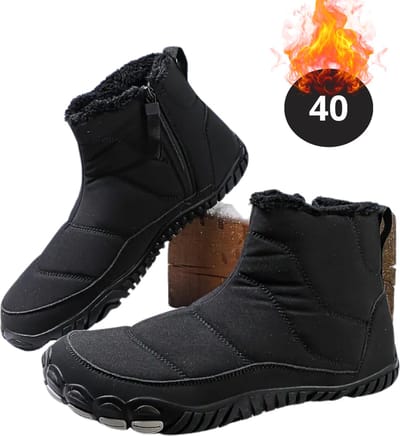 Nivard Snowboots - Sneeuwschoenen - Sneeuwboots - Heren - Wintersport - Ski - Skischoenen - Zwart - 40 - Antislip