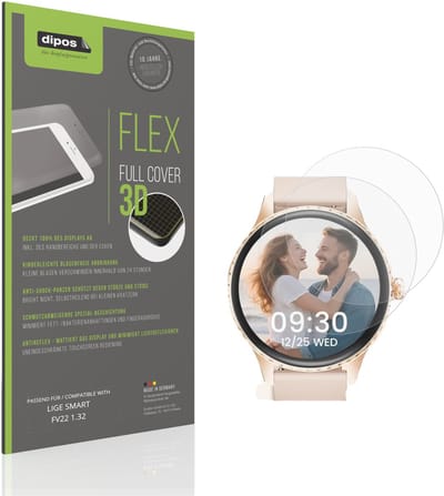 dipos FLEX – 2x Matte Screenprotector geschikt voor LIGE SMART FV22 1.32 | Volledige Schermbescherming | Case-Friendly