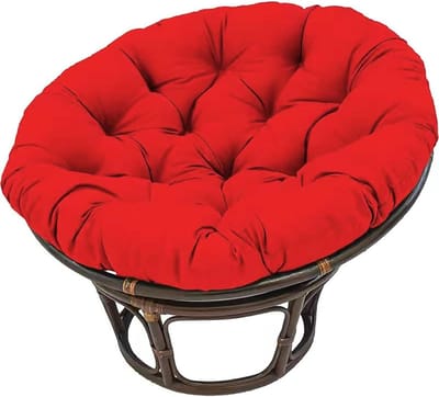 Rond Stoelkussen - Vloerkussen - Buiten Ontspannen - Waterdicht Oxford Doek - 130x130 cm - Rood