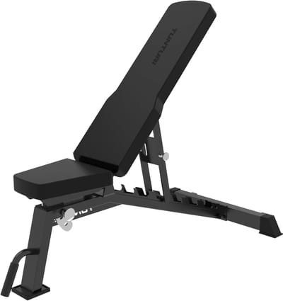 Tunturi UB70 Halterbank Verstelbaar - Fitnessbank belastbaar tot 250 kg - Trainingsbank - Ergonomisch ontworpen halterbank