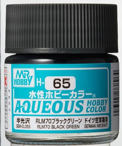 Gunze H-065 - RLM70 Black Green Sg - Mr. Hobby Aqueous Modelbouwverf 10ml