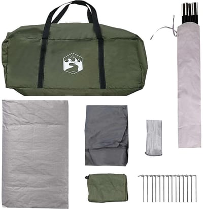 vidaXL - Tunneltent - Olijfgroen - 400 - x - 260 - x - 200 - cm - Polyester - en - Staal