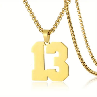 Livano Ketting - Heren - Staal - Nep zilver - Met Hanger - Nep Goud - 13