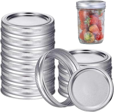Set van 10 Herbruikbare Mason Jar Deksel 70MM voor Inmaken, Opslag van Kruiden, Granen en Jam