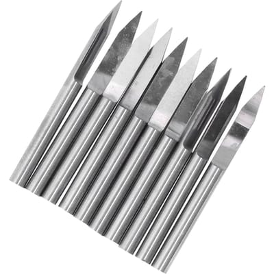 10 Stuks Graveerbits Wolfraamstaal Duurzaam Hoge Hardheid Slijtvastheid CNC Router V Bits voor