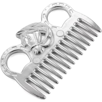 Aluminium paardenborstel met kop Umbria Equitazione