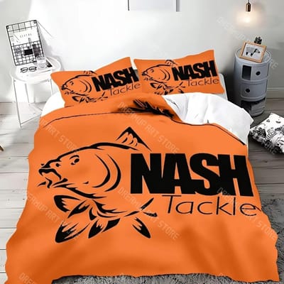 3D geprinte Vissen Nash Beddengoedset Volwassene Jongen Meisje Nash logo Dekbedovertrek Kussensloop Slaapkamerdecoratie Cadeau Eenpersoons Tweepersoons Groot EU Single 90x200cm