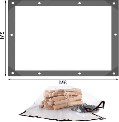 Waterdichte Transparante Zeil 2 m x 3 m met Oogjes - Sterk en Windproof voor Kassen, Tuinen en Balkons