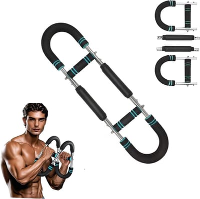 Arm Trainer voor Krachttraining, Verstelbare U-vormige Oefenapparaat voor Armen, Ideaal voor Pols- en Onderarmversterking en Spieropbouw voor Mannen