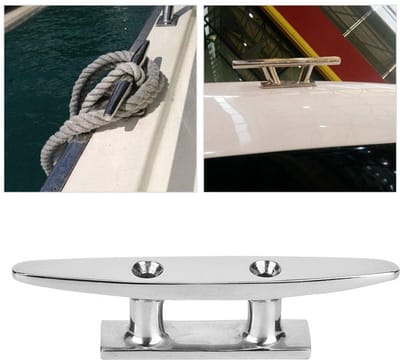 Dailygoods- Bootklem Open Basis - Roestvrij Staal 316 - Gepolijst Spiegel - 10x3.5cm - Eenvoudige Bediening - Schokbestendig - Bootsteun