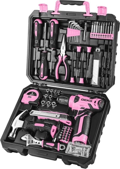 Complete gereedschapskoffer met boorschroevendraaier 8V en 126 stuks gereedschap