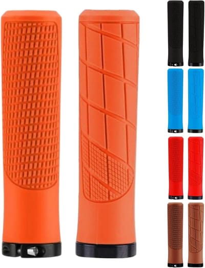 Fiets Handgrepen - Ergonomische Grips - Comfortabel Fietsen - Verstelbare Klem - 135 mm Lengte - Oranje