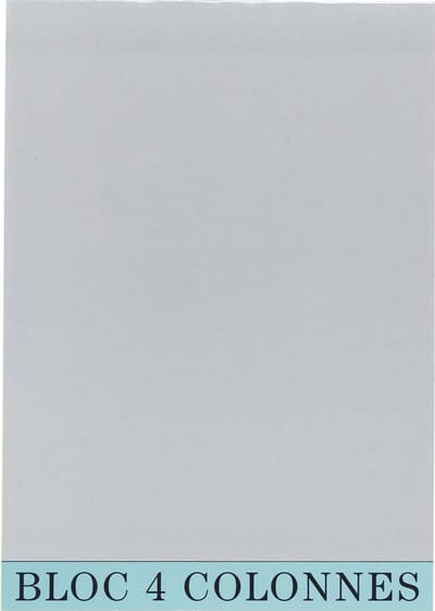 Exacompta 5x Blok boekhoudcontrole 29,7x21cm - 4 kolommen - 70 bladen - Grijs - 5704E