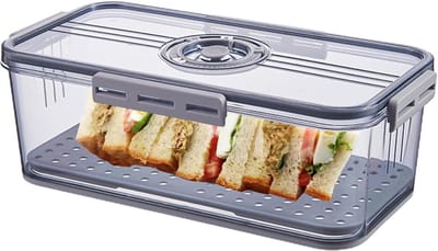 Broodbak voor Zelfgemaakt Brood - Broodtrommel Bewaardoos - Brood Vers Houden - Luchtdichte Opslag