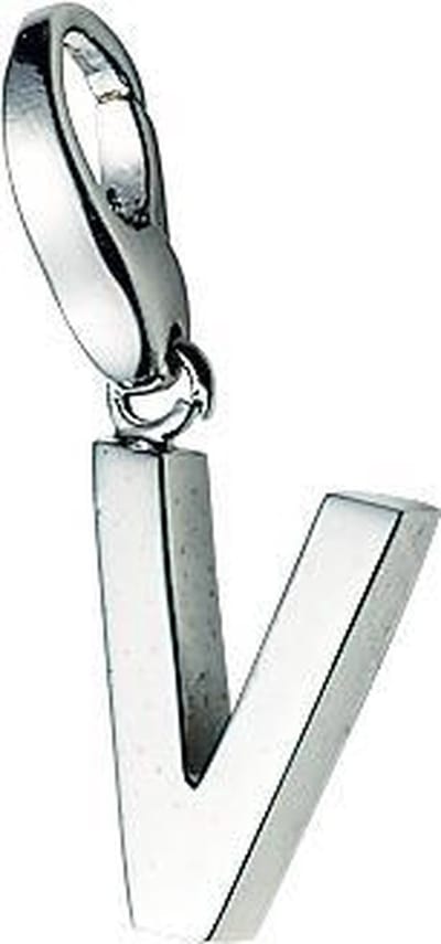Charm | bedel | letter | V | zilver