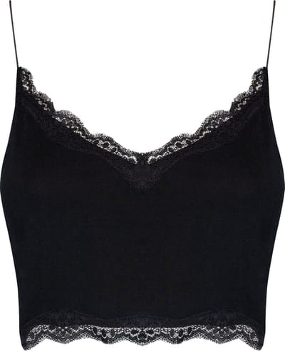 MAGIC Bodyfashion Cozy Crop Top Black Vrouwen - Maat L