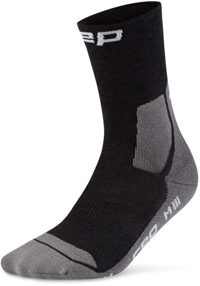 CEP Hiking Light Merino Mid-Cut Compressie - Zwart/Grijs - Heren(45-48)