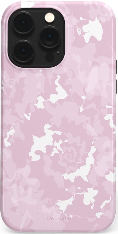 Casetastic Hoesje Geschikt voor Apple iPhone 14 Pro Max Magsafe - Stijlvolle Beschermende Duo-layer Case - Roze wervels