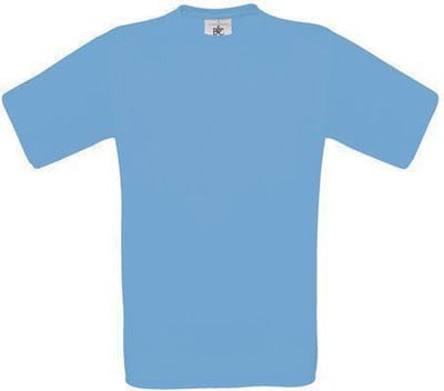 B&C Exact 150 Kids T-shirt Azure Maat 3/4 (onbedrukt - 5 stuks)