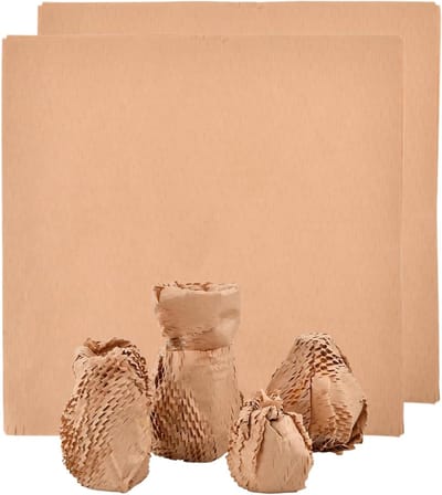 Honingraatpapier voor Verpakking - 100 Vellen Kraftpapier, Verhuispapier en Cadeaupapier (30cm x 30cm) - Perfect voor Verzend- en Inpakdoeleinden