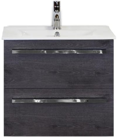 Seville Badmeubelset 60 cm - Black Oak - Keramische Wastafel Wit Enjoy
