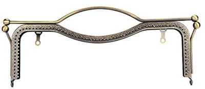 Dailygoods- Portemonnee Frame 30 x 12cm - Vierkant/Ijzeren Portemonnee - Handvat met Kussensluiting - DIY Handtas Accessoires - Hoogwaardige Ijzerkwaliteit - Gemakkelijk Toegankelijk - Handtasframe