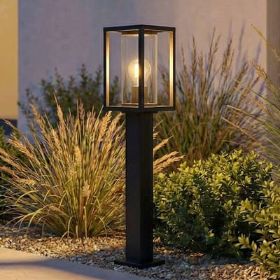 Lucande - Tuinpad verlichting - 1licht - Aluminium, glas - H: 60 cm - E27 - antraciet