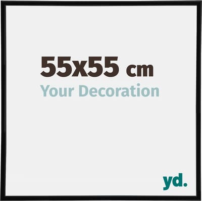 Your Decoration - Fotolijst 55x55 cm - Kunststof - Zwart Hoogglans - Annecy