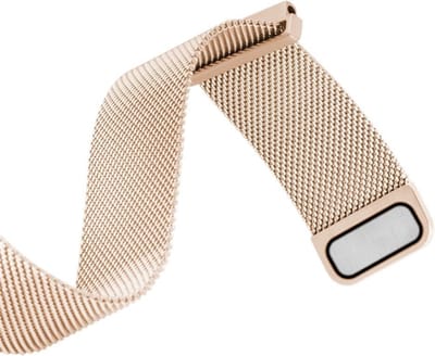 Milanees bandje - geschikt voor Amazfit GTS / GTS 2(E) / GTS 2 Mini / GTS 3 / 4 (Mini) / Bip (S) / Bip U (Pro) / Bip Lite / Bip 3 (Pro) / GTR 42 mm / Pop (Pro) / Active (2) - rosegoud