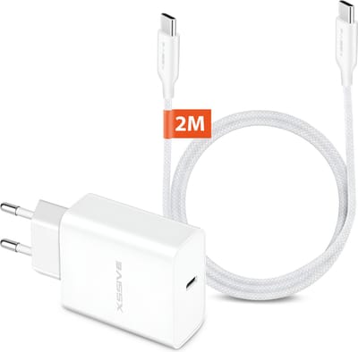 25W Super Fast Charger met USB C naar USB C Kabel 2 Meter - Snellader - Geschikt voor Samsung S24, S23, S22, S21, S20 etc.,