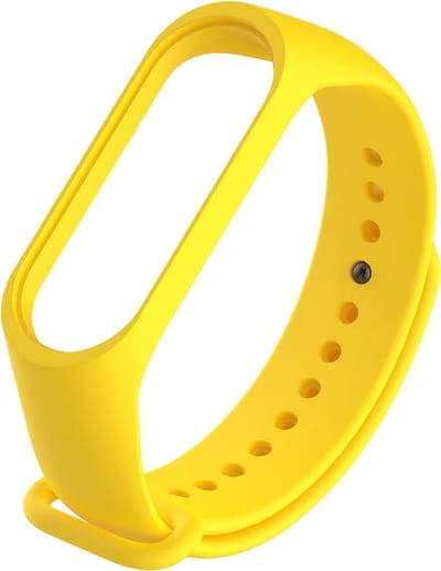 By Qubix - Geschikt voor Xiaomi Mi band 3 / 4 / 5 / 6 / 7 bandje OneColor - Geel