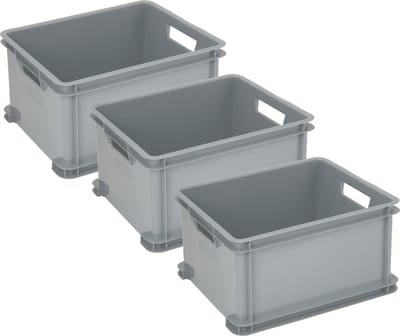 Curver Unibox Classic Opbergbox L - 3x30L - Grijs