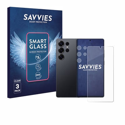 3 Stuks Savvies Screenprotector - geschikt voor Samsung Galaxy S25 Ultra (Voor+Camera) - beschermfolie glas transparant