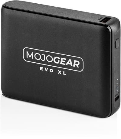MOJOGEAR EVO XL powerbank 20.000 mAh - 22,5W - Met LED indicator - 3 apparaten tegelijk opladen - 2x USB C + USB A - Voor snelladen van o.a iOS en Android smartphones / telefoon / tablet - Zwart