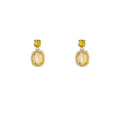 Go Dutch Label Oorknoppen Spring Stone Studs Butter Yellow
