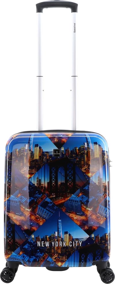 Saxoline Handbagage Harde Koffer / Trolley / Reiskoffer - 55cm (Small) - New York City Print - Bedrukt / Small
