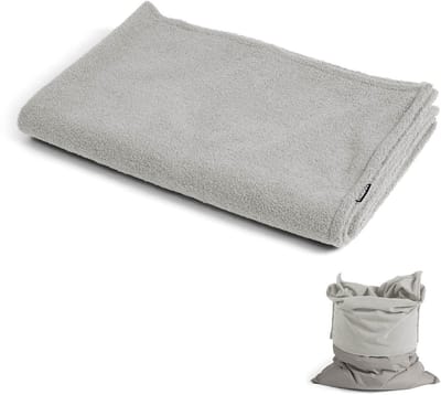 Zitzakhoes ‘Das Kuschelcover’ van bouclé teddy stof, indoor hoes voor zitzak of fauteuil in grijs