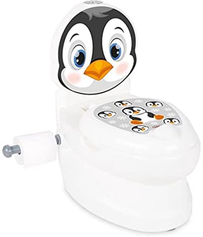 Pilsan Potty Penguin 07565, muziek, licht, toiletpapierhouder, deksel, wit