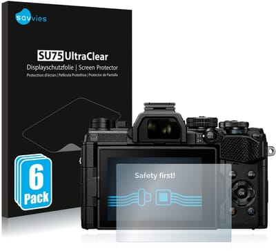 Savvies - Screenprotector voor Olympus OM System OM-5 - Folie Beschermfolie transparant 6 Stuks