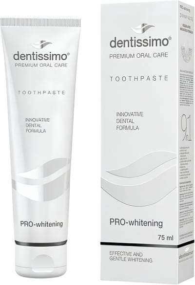 Dentissimo PRO whitening tandpasta | fluoride + hydroxyapatiet | 75 ml