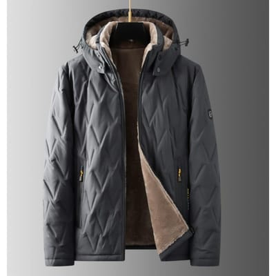 Kleding voor middelbare en oudere mensen in de winter, verdikte katoengevoerde kleding, losse grote maat vaders winter katoengevoerde jas. 8XL
