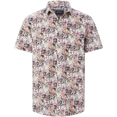 Babista herren Overhemd Met Korte Mouwen - 39/40 - kaki - Plus Size