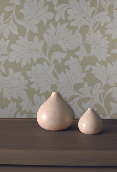 Dutch Wallcoverings Vliesbehang bladeren - zachtgroen