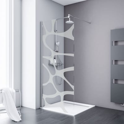 Schulte inloopdouche - 90x200 - 6mm - kiezel decor - chroom clip profiel - antikalk