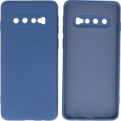 Fashion Backcover Telefoonhoesje - Color Hoesje - Geschikt voor Samsung Galaxy S10 - Navy