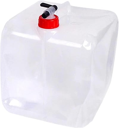 Opvouwbare Waterzak - Herbruikbare Tank - Kamperen en Reizen - Met Kraantje - 22 x 22 x 22 cm - Transparant
