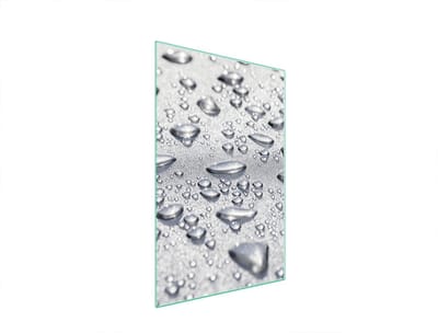 TMK ArtDeko - Snijplank van gehard glas - 35x52 cm - Kleurig patroon - Ontwerp met druppels