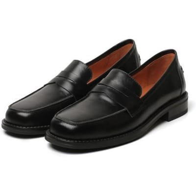 Nieuwe Mode Echt Leer Dames Schoenen Casual Instappers Vierkante Neus Platform Schoenen Schoenen Vrouw Zapatos De Mujer Vrouwen 37 zwart